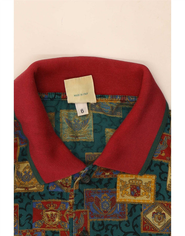 Camisa polo masculina Mango grande geométrica multicolorida