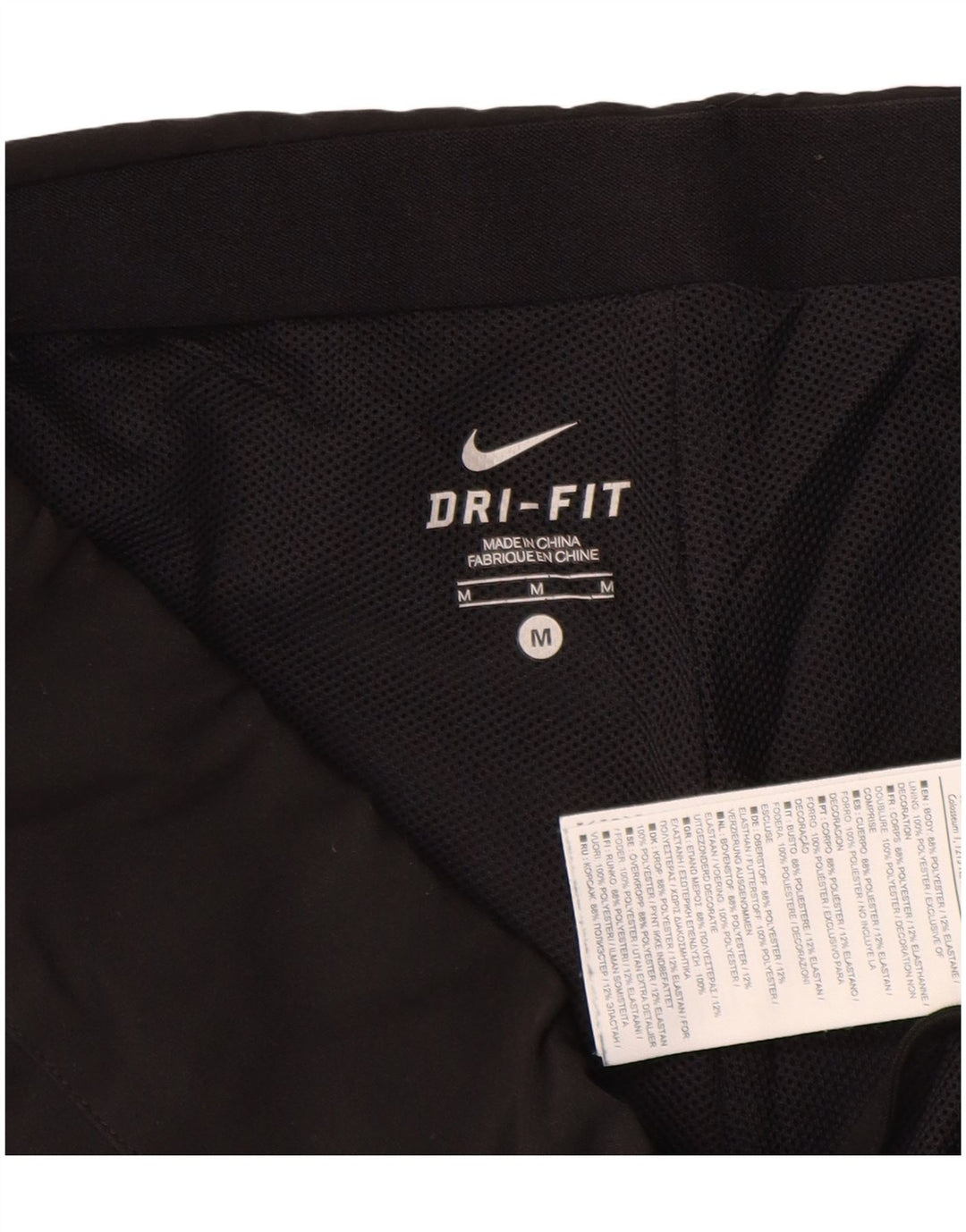 Calça de treino feminina Nike Dri Fit UK 14 poliéster preto médio