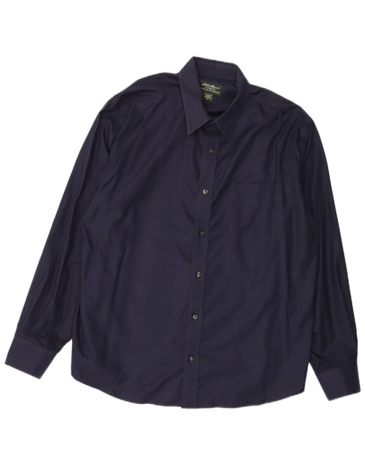 Camisa masculina EDDIE BAUER Classic Fit XL algodão azul marinho
