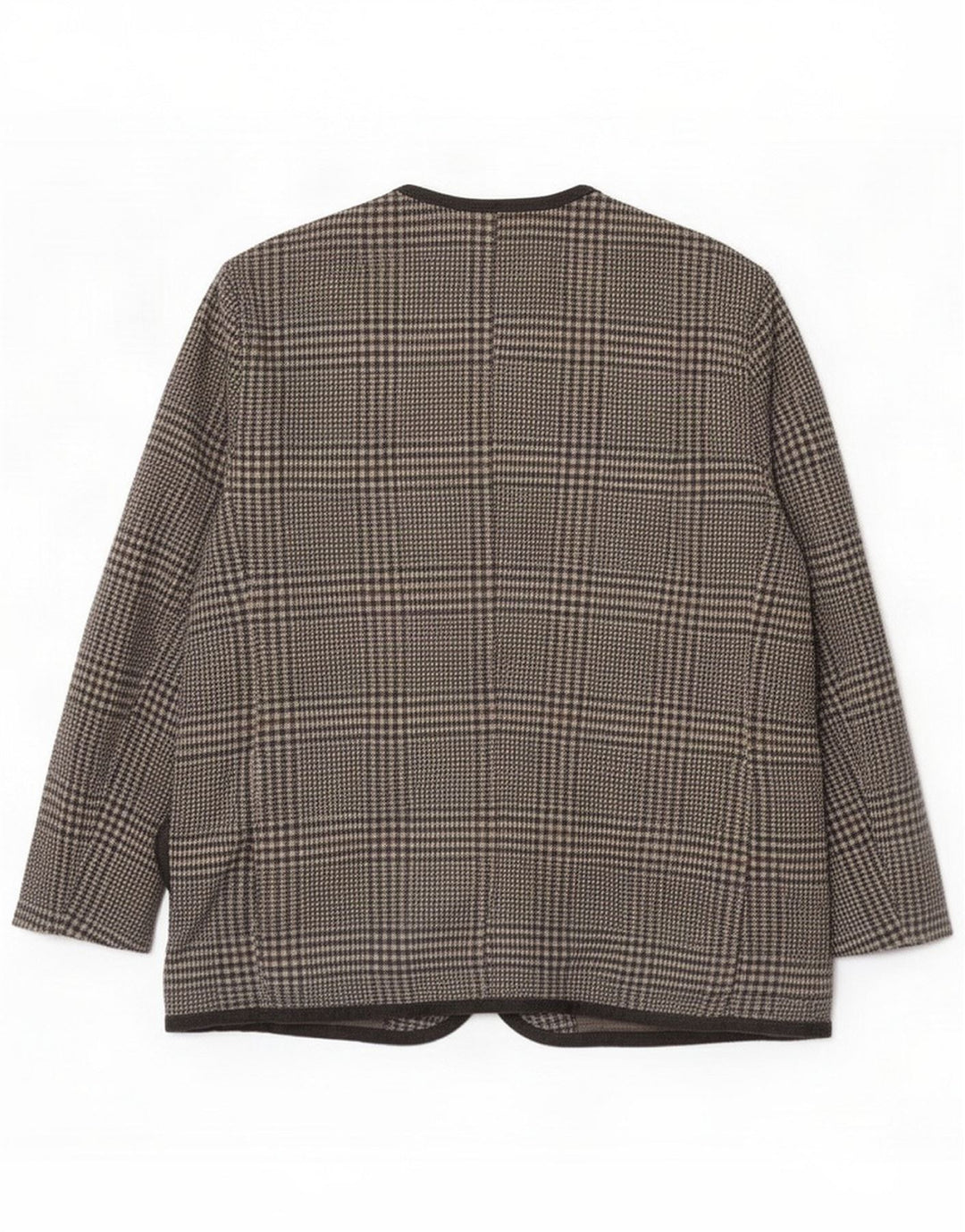 Jaqueta blazer feminina vintage grande de 4 botões IT 43 xadrez cinza médio