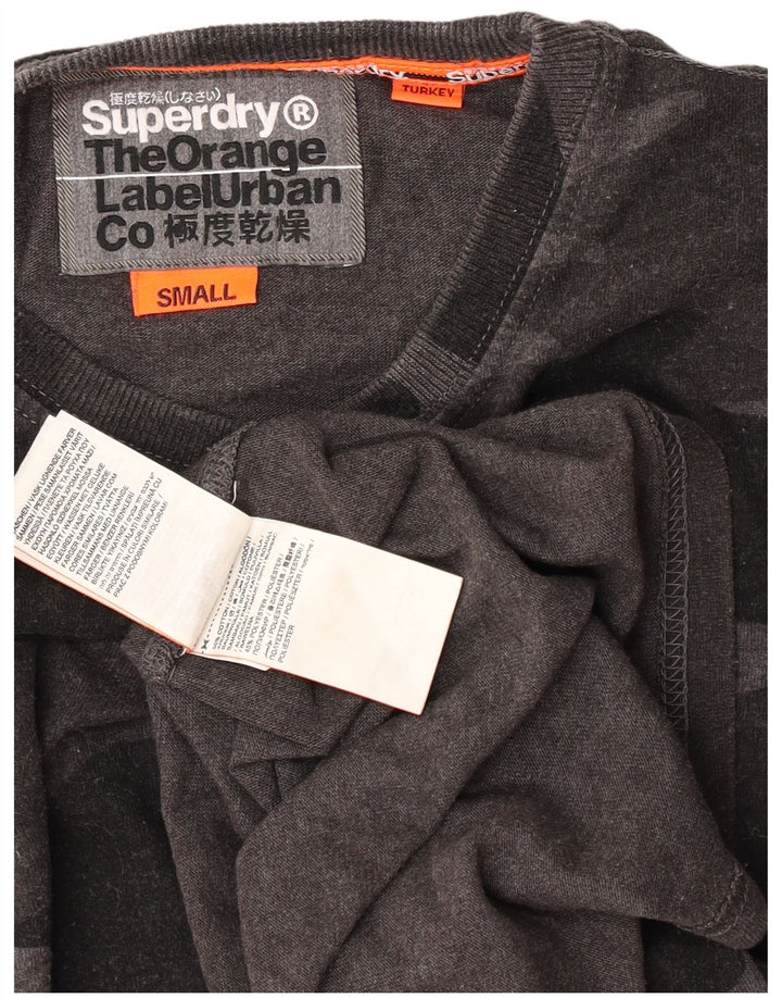 Camiseta masculina Superdry Top pequeno algodão cinza