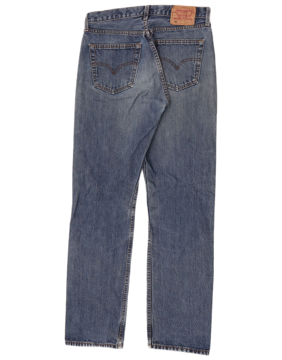 Calça Jeans Levis Feminina 501 Distressed Straight W31 L32 Azul Algodão