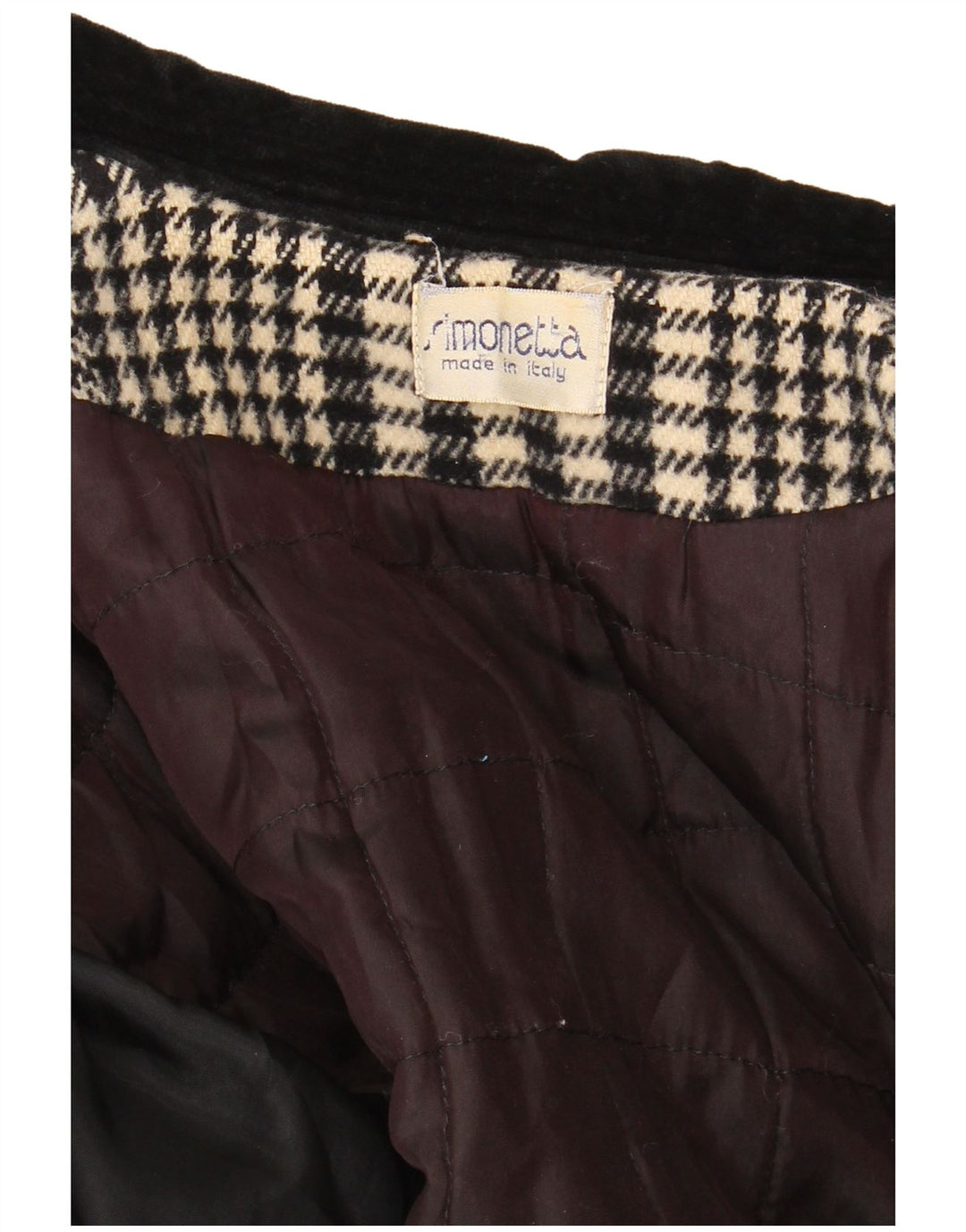 Sobretudo feminino Simonetta UK 14 grande preto houndstooth
