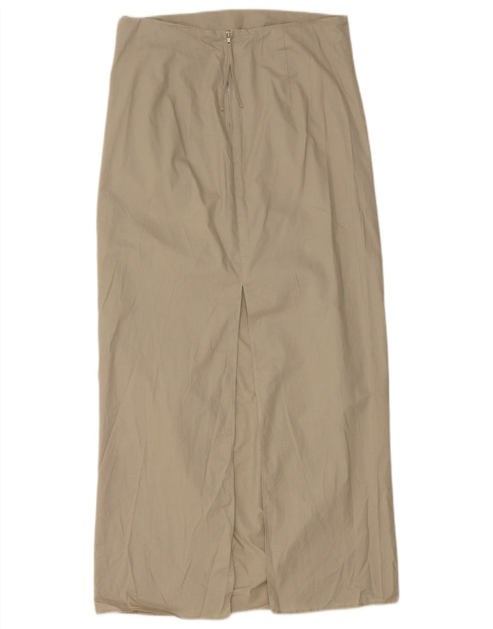 Saia maxi feminina Zara médio W28 algodão verde