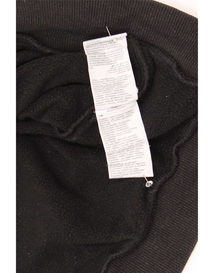 Suéter masculino Puma Graphic Zip com capuz médio algodão preto