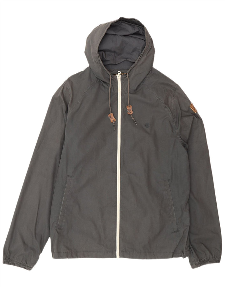 Jaqueta bomber masculina com capuz Element UK 40 poliéster cinza grande
