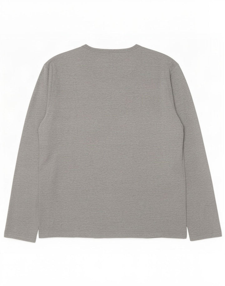 Gas Mens Top Manga Longa XL Algodão Cinza