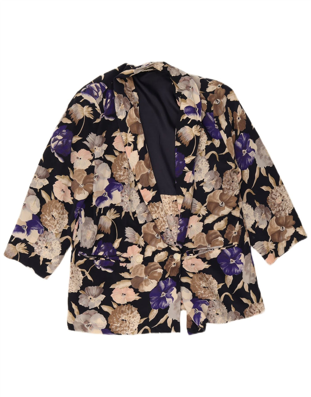 Jaqueta blazer feminina Marina Rinaldi manga 3/4 tamanho 19 pequena multicolorida