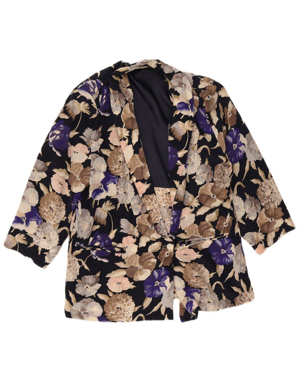 Jaqueta blazer feminina Marina Rinaldi manga 3/4 tamanho 19 pequena multicolorida
