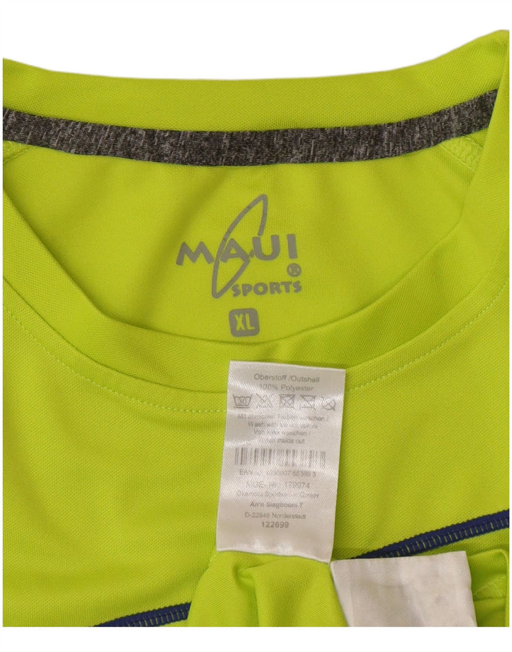 Camiseta masculina Maui Maui Top XL poliéster listrado verde