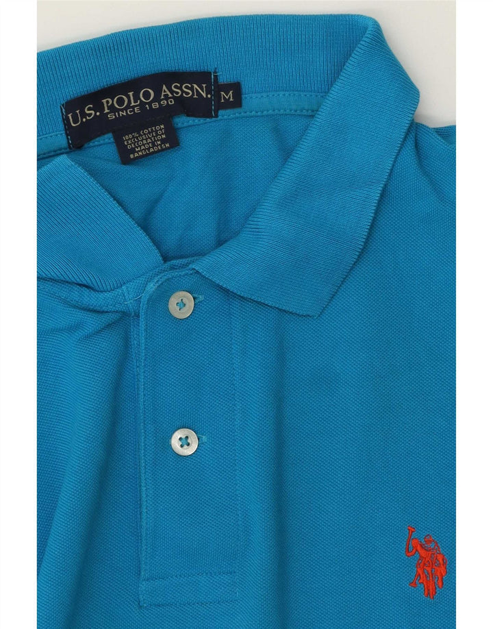 US Polo Assn. Camisa Polo Masculina Algodão Azul Médio