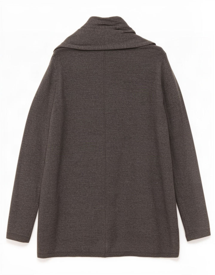 Zara Suéter Cardigan Aberto Feminino Reino Unido 10 Pequeno Cinza
