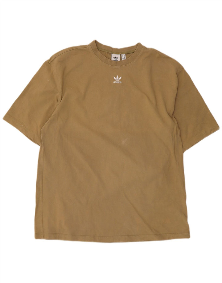 Camiseta feminina Adidas UK 14 algodão cáqui médio