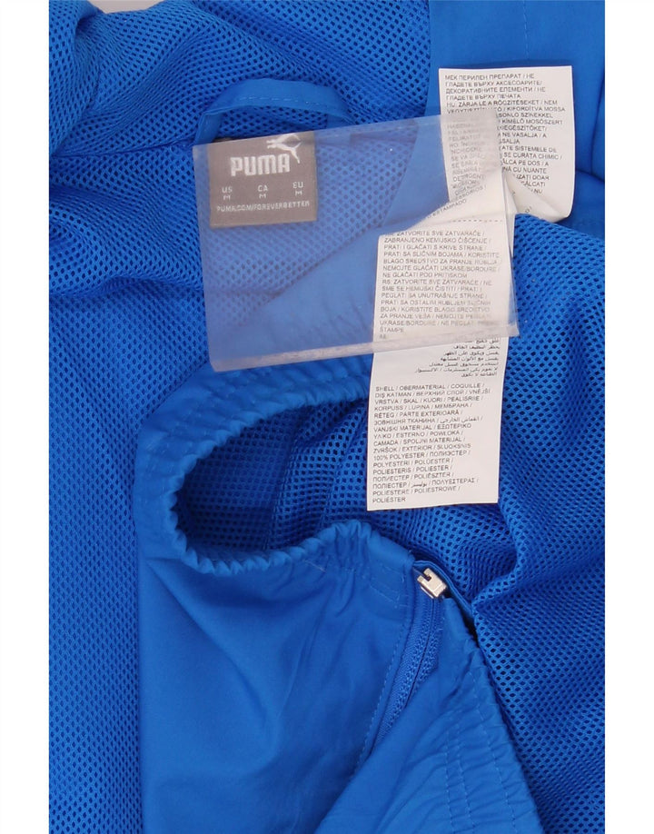 PUMA Masculino Graphic Hooded Tracksuit Top Jaqueta Poliéster Azul Médio