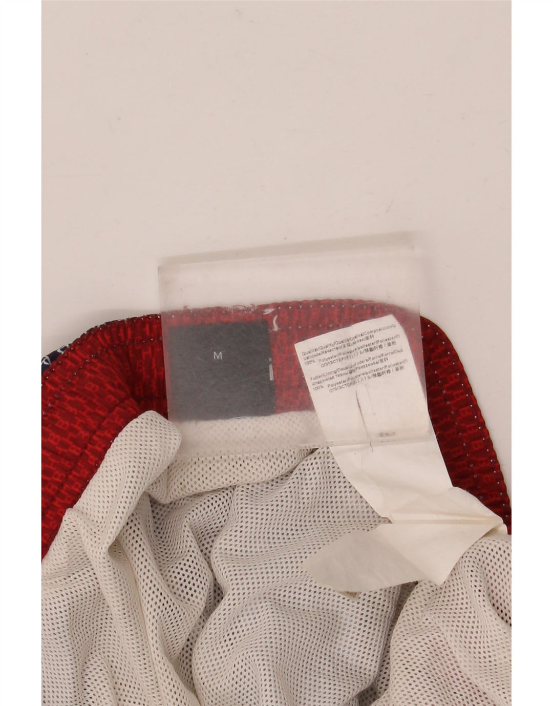 Shorts de natação masculino Hugo Boss gráfico médio azul marinho poliéster geométrico