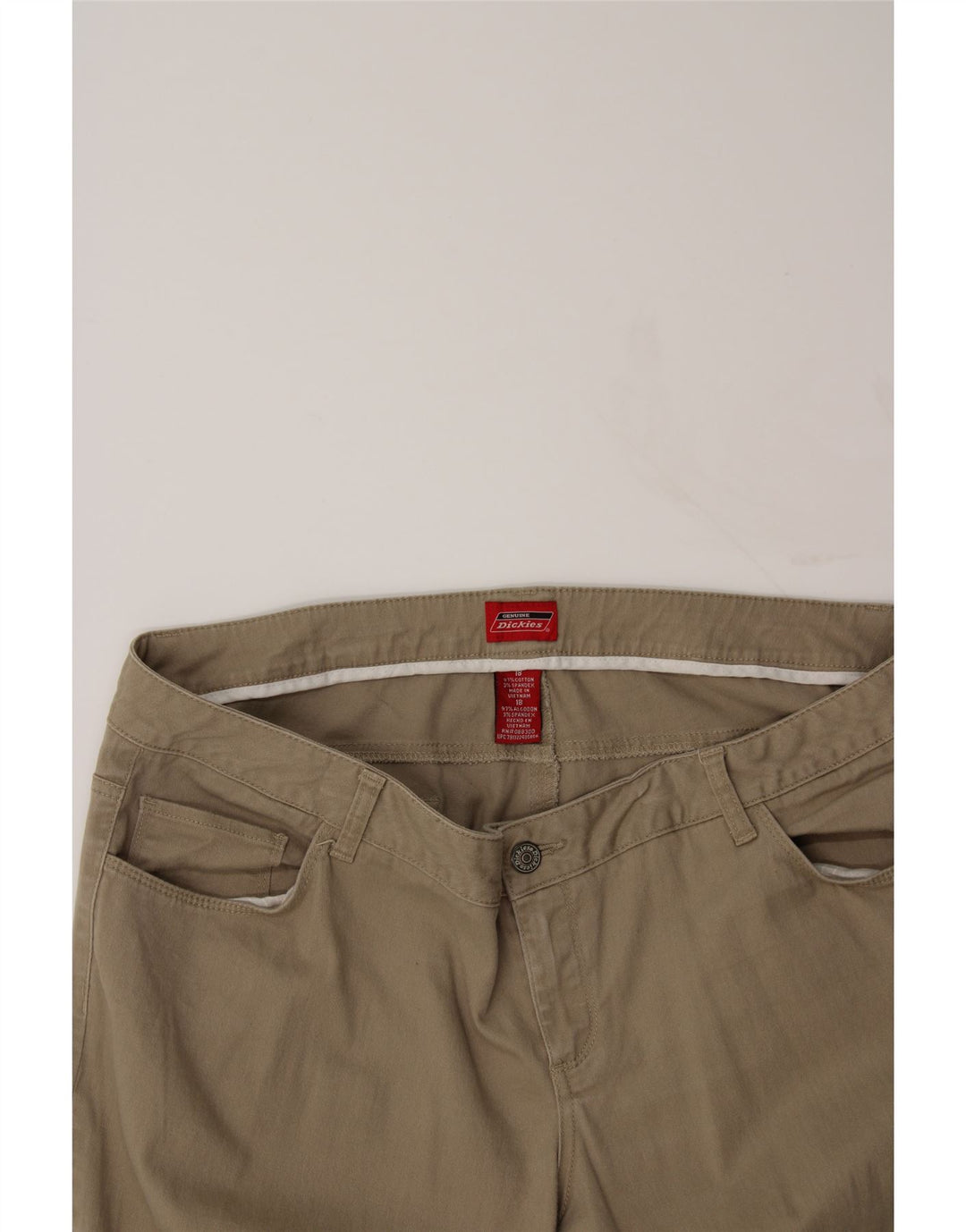 DICKIES Womens Bootcut Casual Trousers US 18 2XL W40 L32 Beige Cotton Vintage Dickies and Second-Hand Dickies from Messina Hembry 