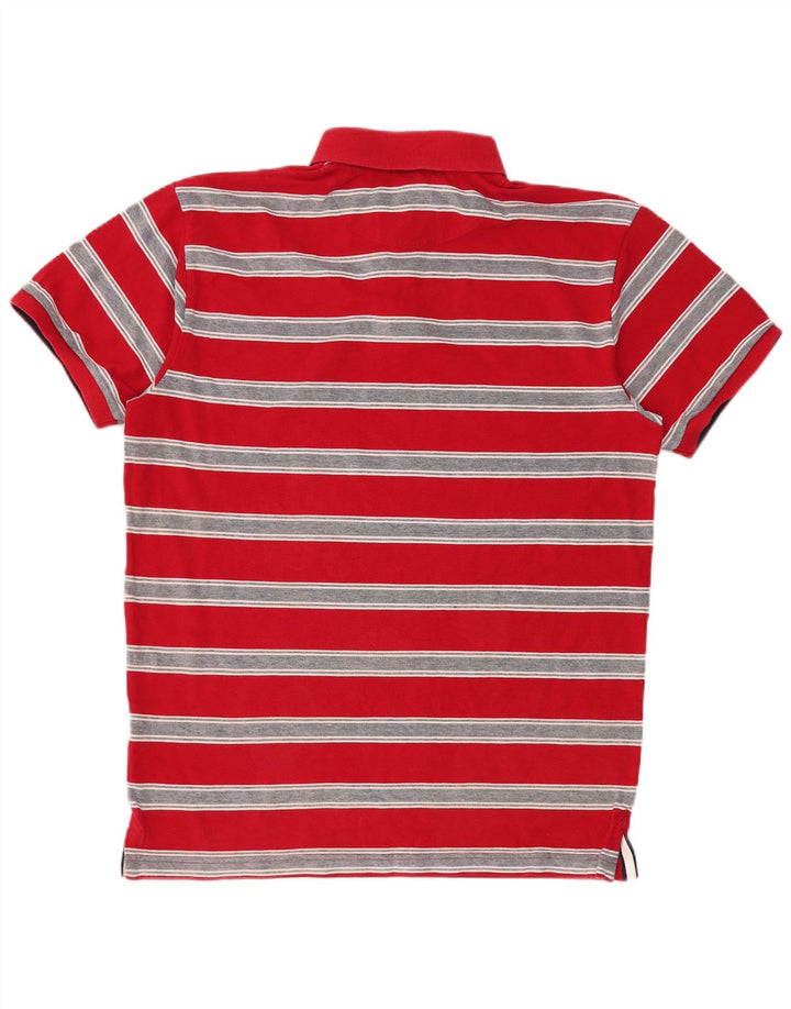 Camisa polo masculina Gant XL algodão listrado vermelho