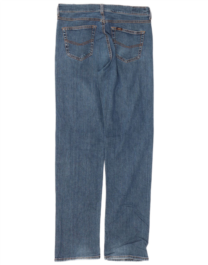 Rifle Mens Straight Jeans W33 L33 Azul Algodão