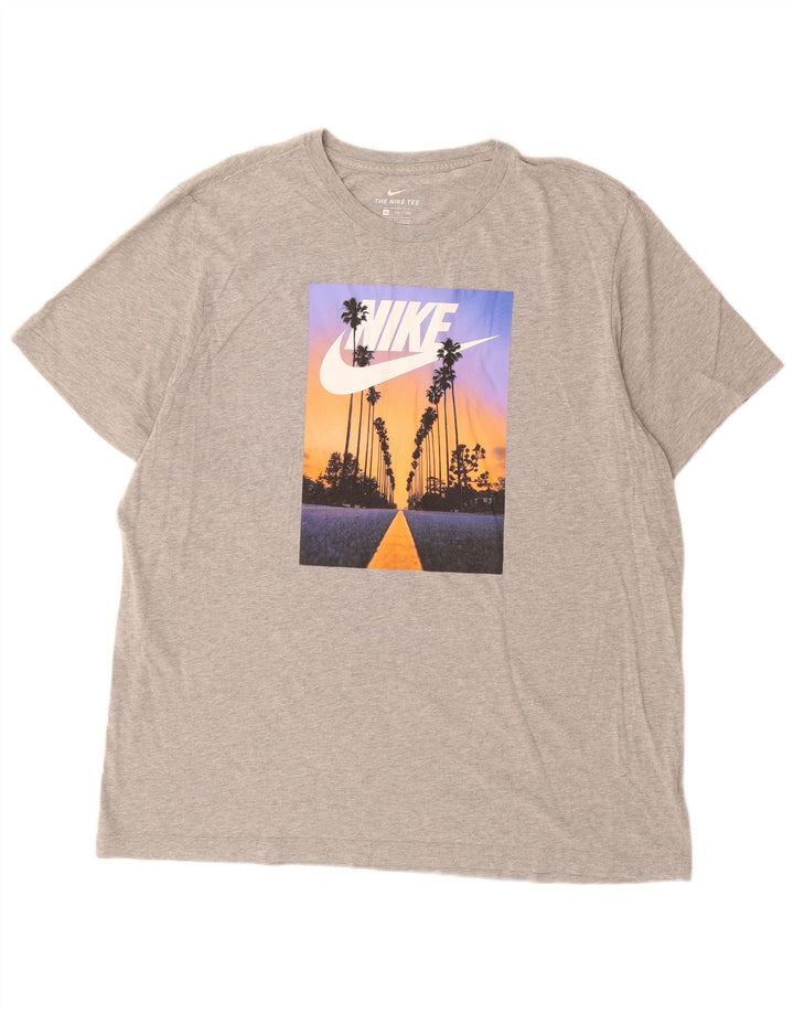 Camiseta Nike masculina gráfica Top 2XL cinza
