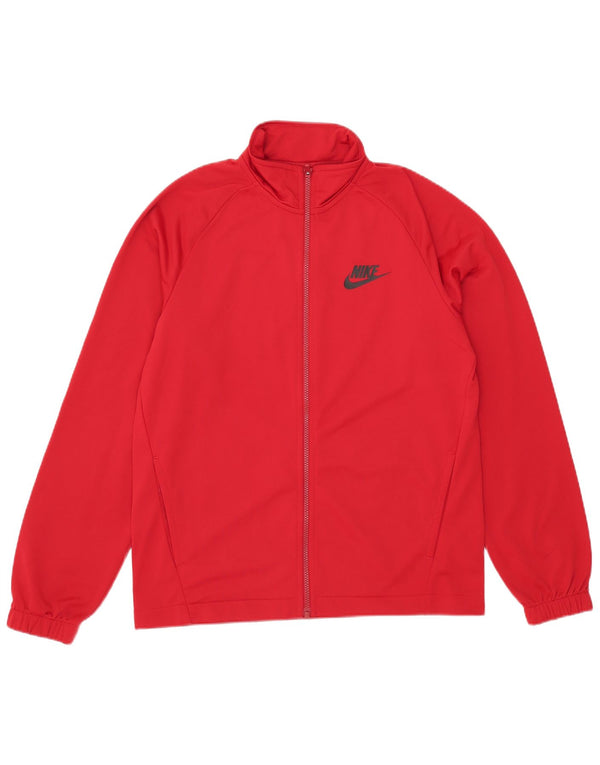 Nike Mens Tracksuit Top Jacket Médio Poliéster Vermelho