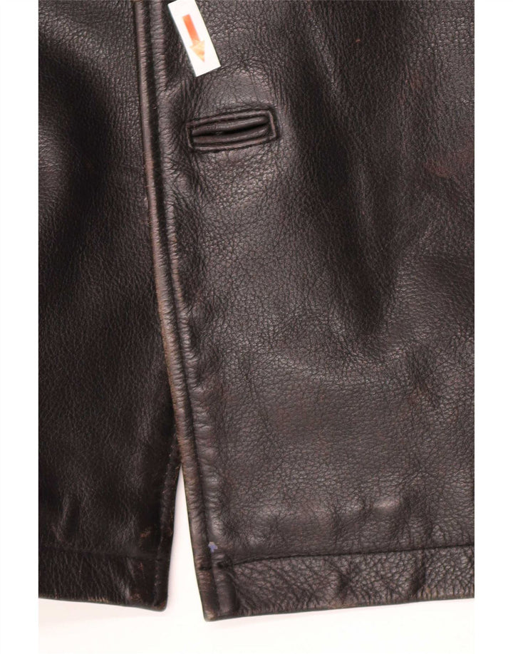 Jaqueta de couro masculina Wilsons UK 38 média preta