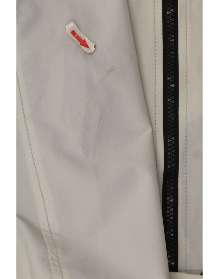 Jaqueta de chuva feminina Refrigiwear UK 14 grande poliamida branca