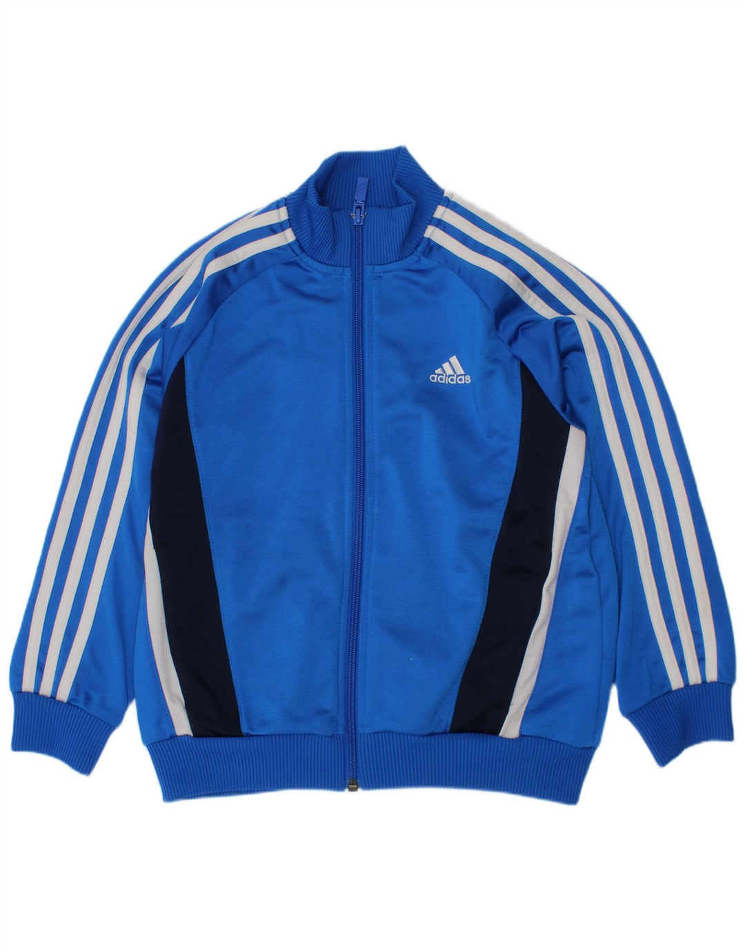 Jaqueta Adidas Meninos Treino Top 7-8 Anos Azul Colorblock Poliéster