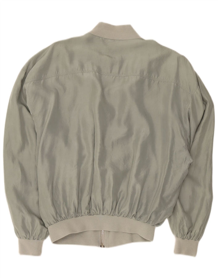 Jaqueta bomber masculina Manhattan UK 38 seda cinza médio
