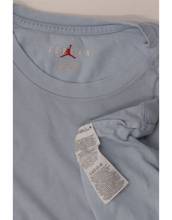 Camiseta masculina Jordan grande algodão azul