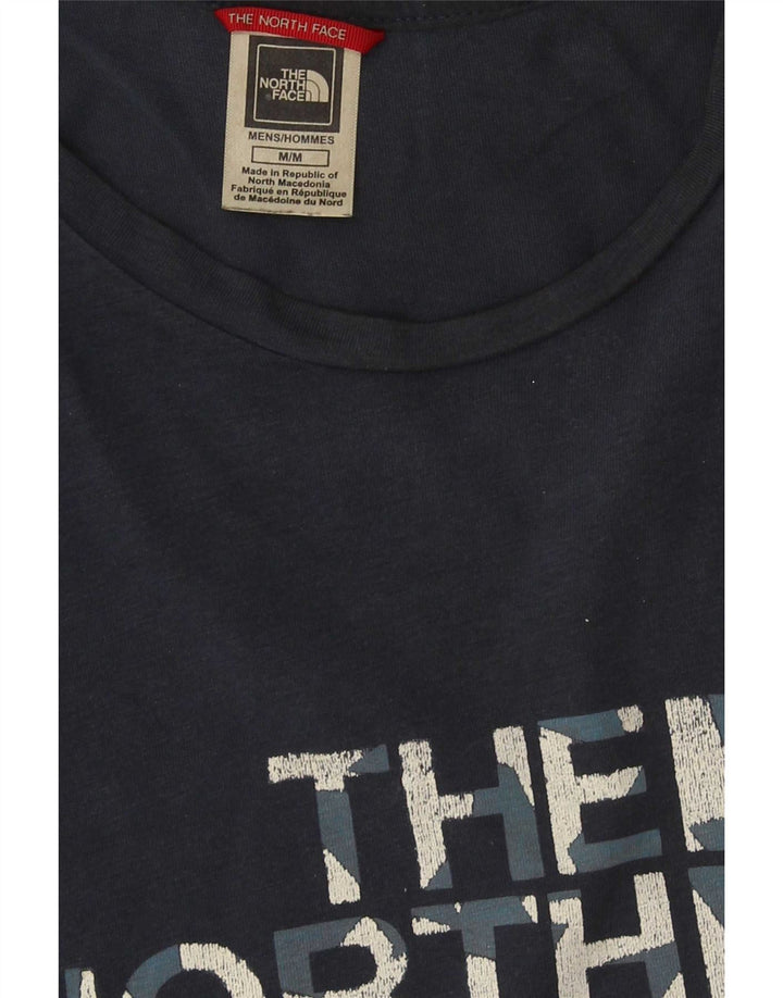 Camiseta gráfica masculina The North Face azul médio