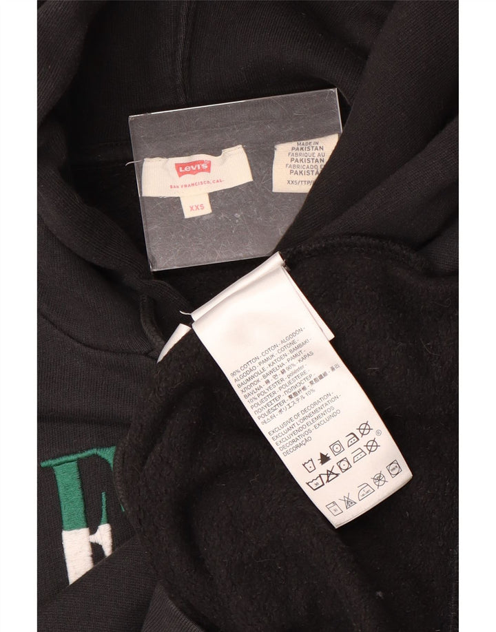 Moletom com capuz masculino Levi's Regular Fit 2XS algodão preto