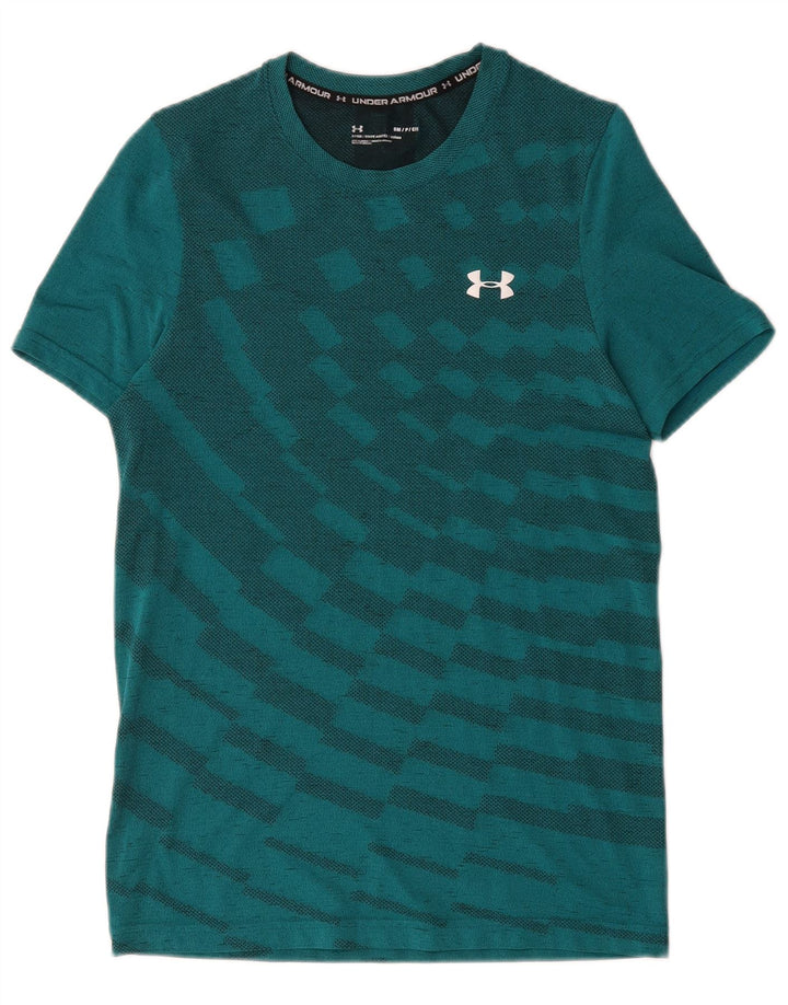 Camiseta masculina Under Armour Top pequeno azul geométrico