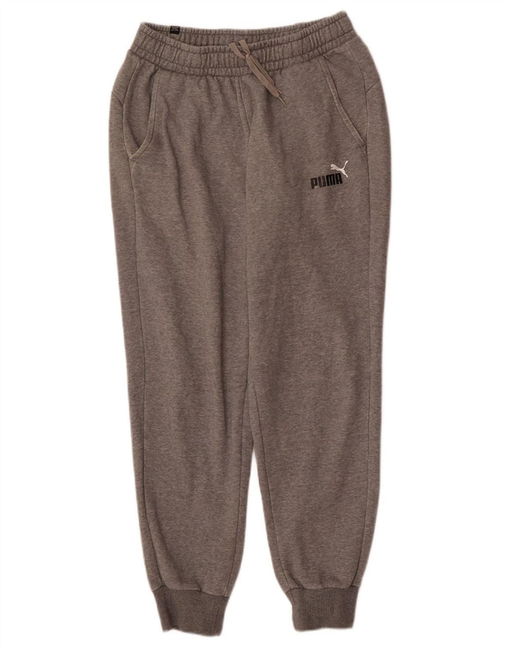 Calça de treino masculina PUMA joggers algodão cinza médio