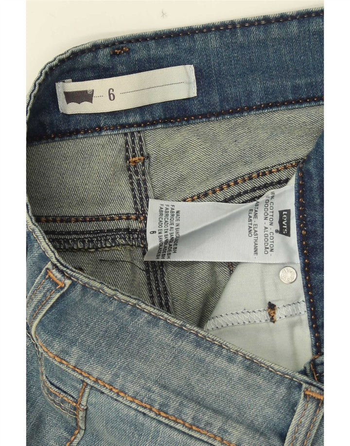 Shorts jeans feminino Levi's US 6 médio W28 algodão azul