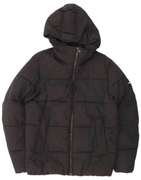 Jaqueta masculina acolchoada com capuz Calvin Klein UK 42 XL preta
