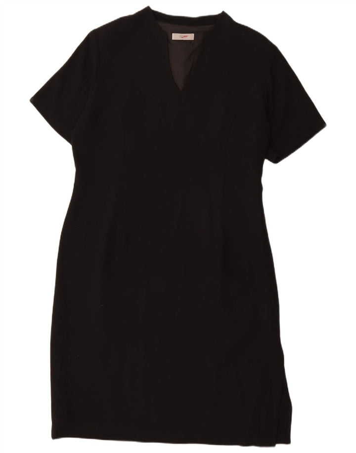 Vestido bainha feminino MARKS & SPENCER UK 20 2XL poliéster preto