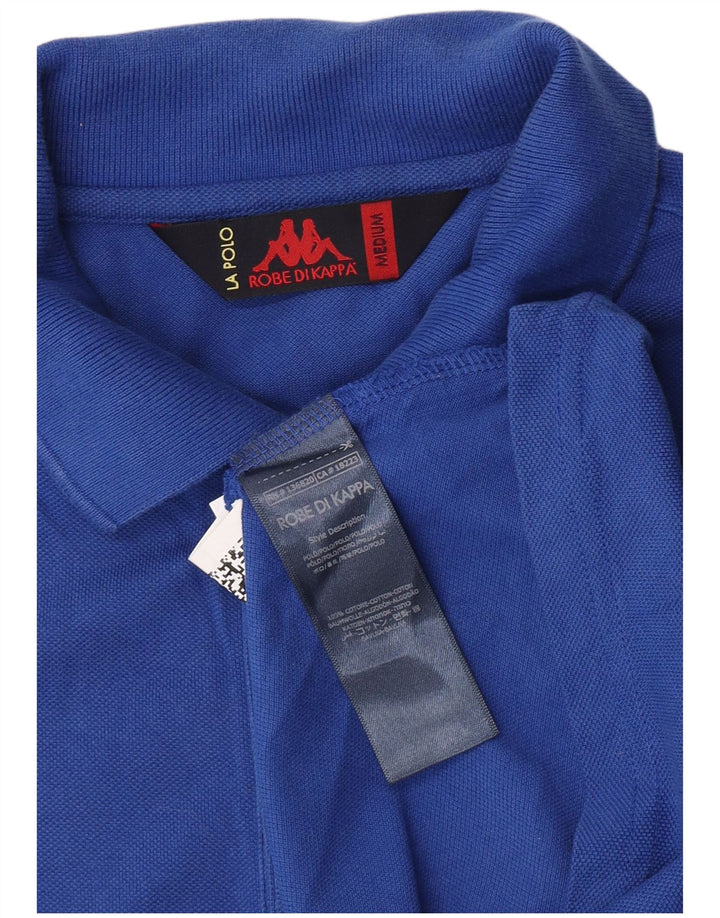 Camisa polo masculina Kappa algodão azul médio
