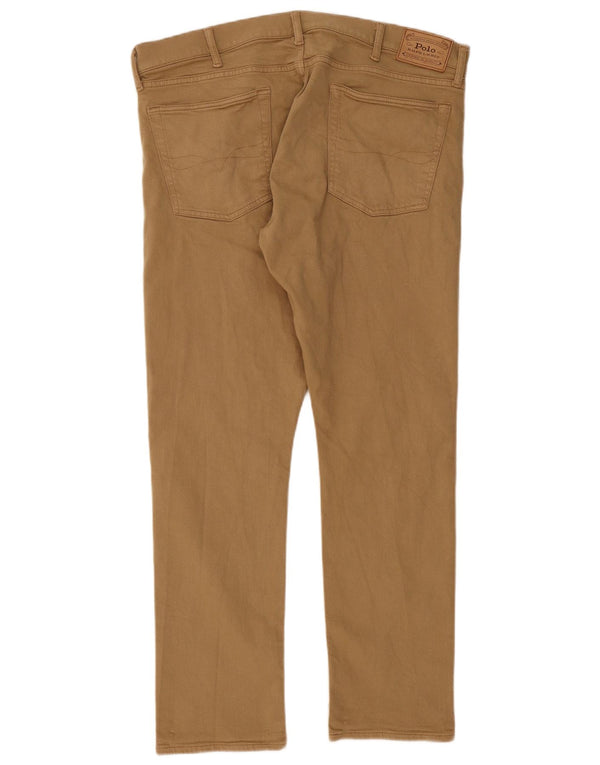 Polo Ralph Lauren Calça masculina reta casual W38 L32 algodão bege