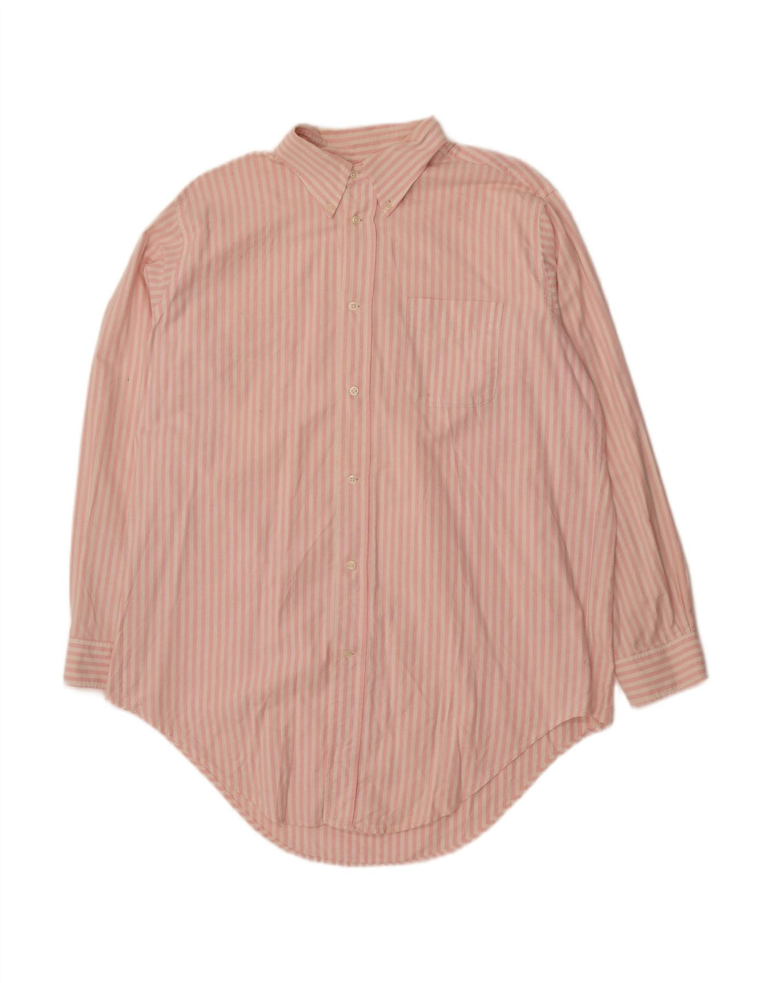 Camisa masculina folgada BENETTON grande listrada rosa
