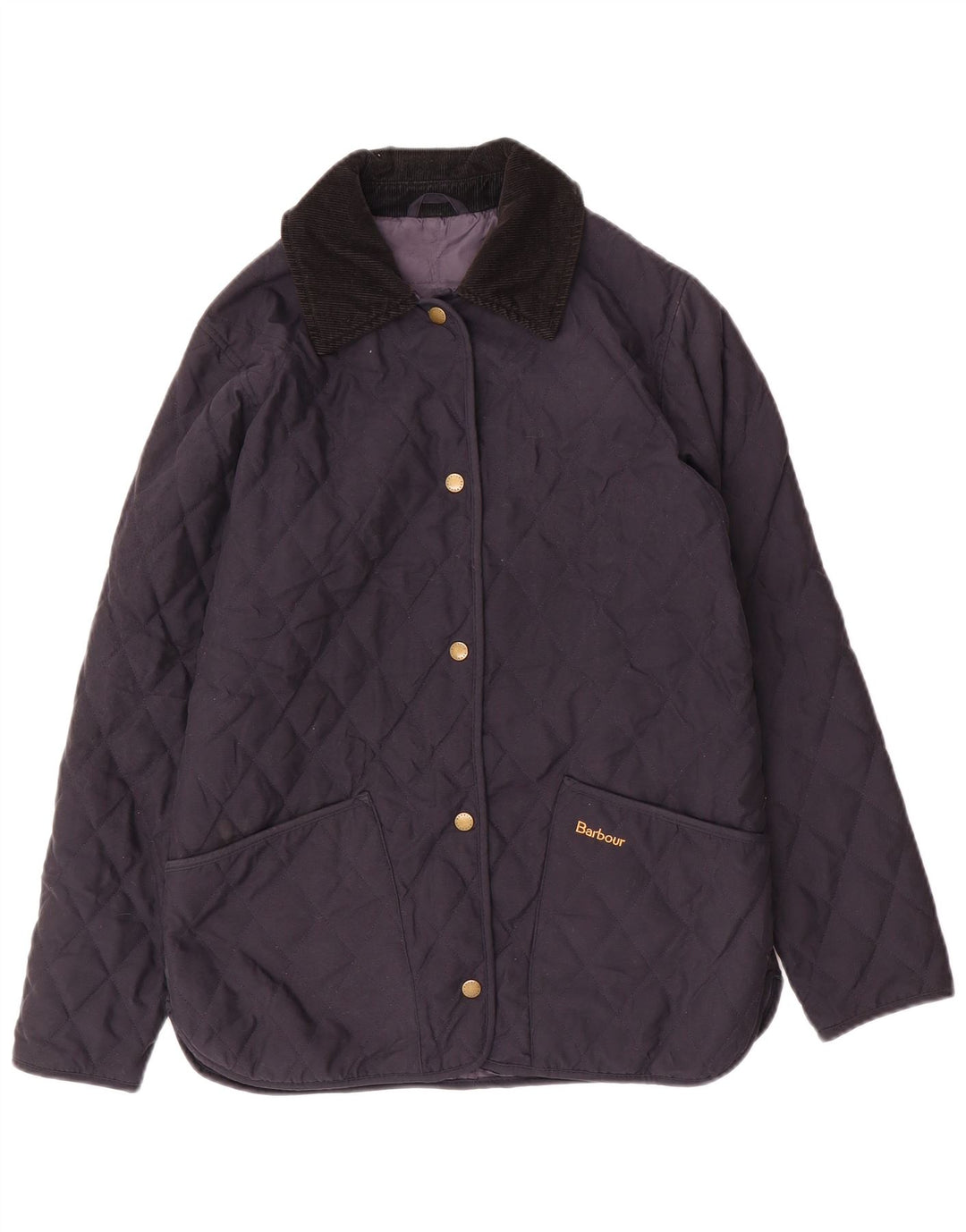 Jaqueta acolchoada feminina BARBOUR UK 8 poliéster azul marinho pequeno