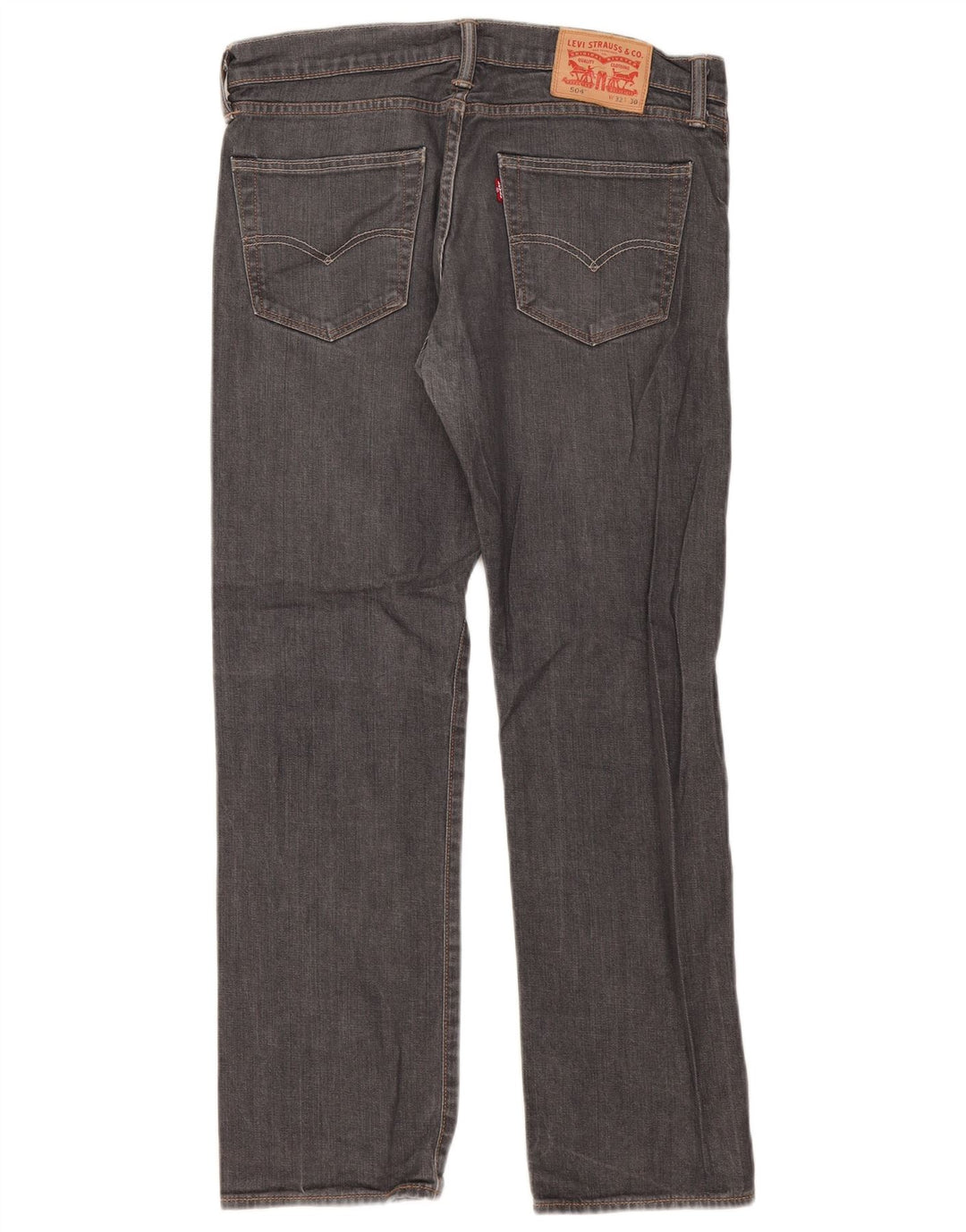 Levi's Masculino 504 Straight Jeans W32 L30 Cinza Algodão