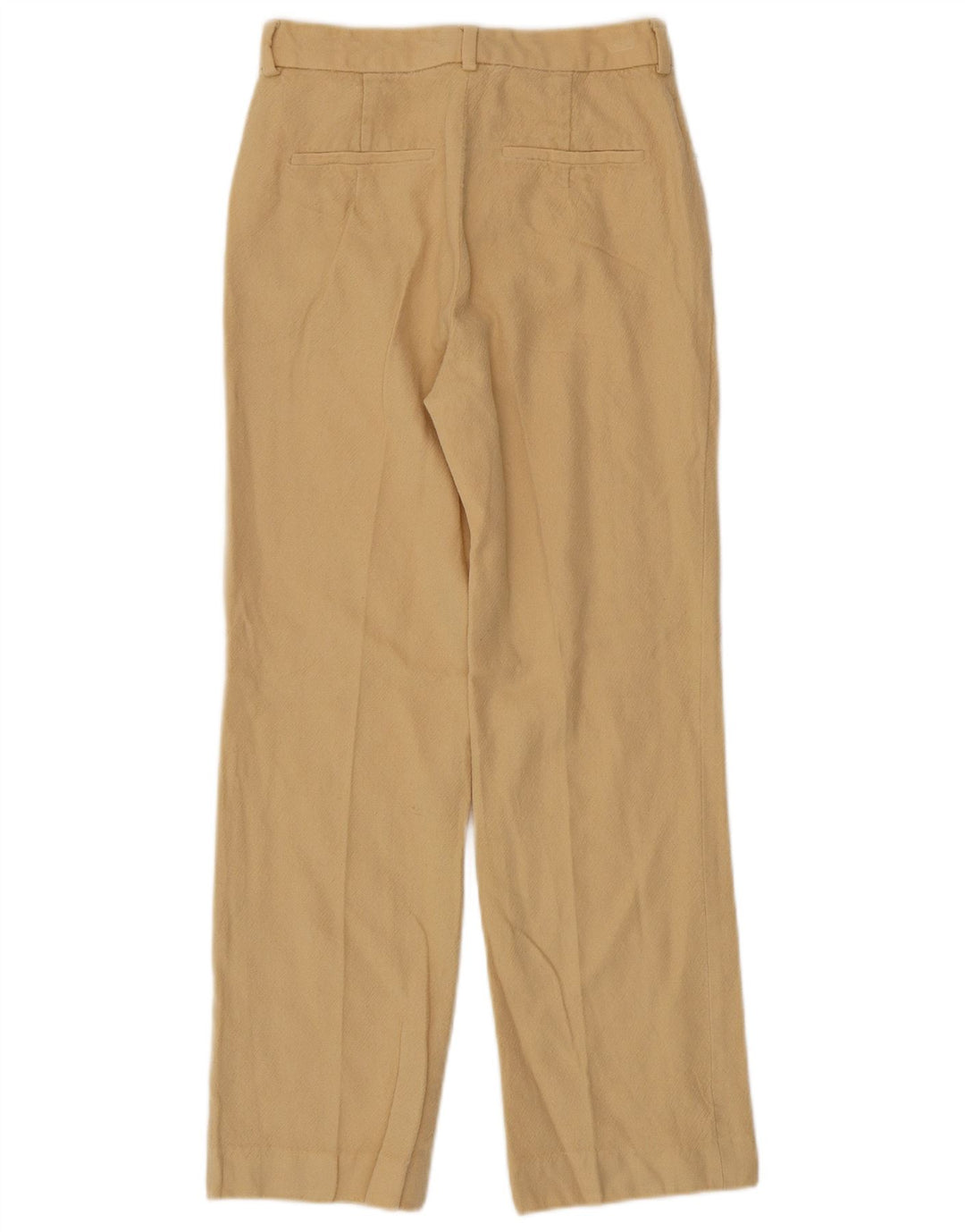 Calça chino reta feminina MASSIMO DUTTI UE 36 XS W26 L26 lã bege