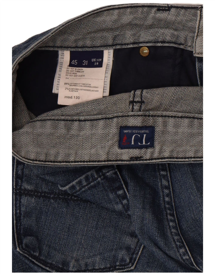 Jeans retos femininos Trussardi W29 L29 algodão azul