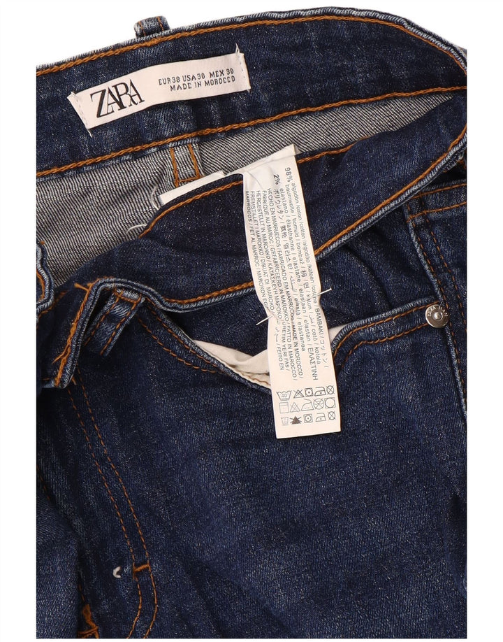 Zara Mens Skinny Jeans EU 38 Pequeno W30 L30 Azul Algodão