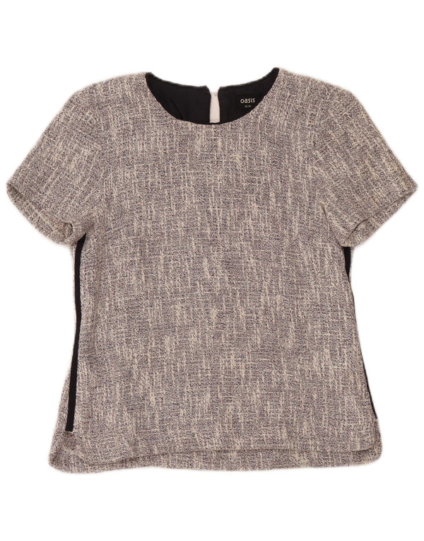 Blusa feminina Oasis UK 10 algodão cinza pequeno