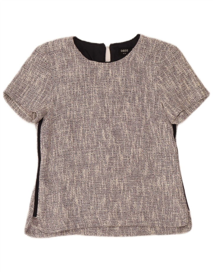 Blusa feminina Oasis UK 10 algodão cinza pequeno