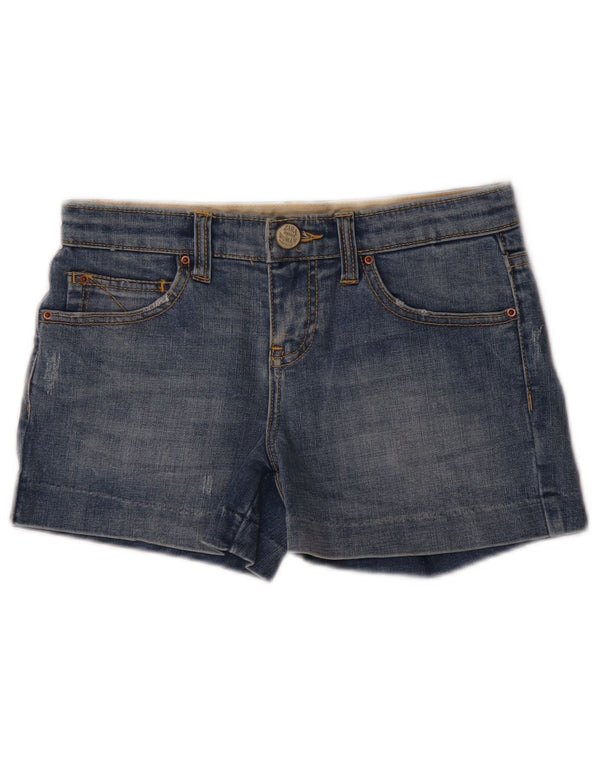 Shorts jeans feminino Zara EU 34 2XS W24 azul algodão
