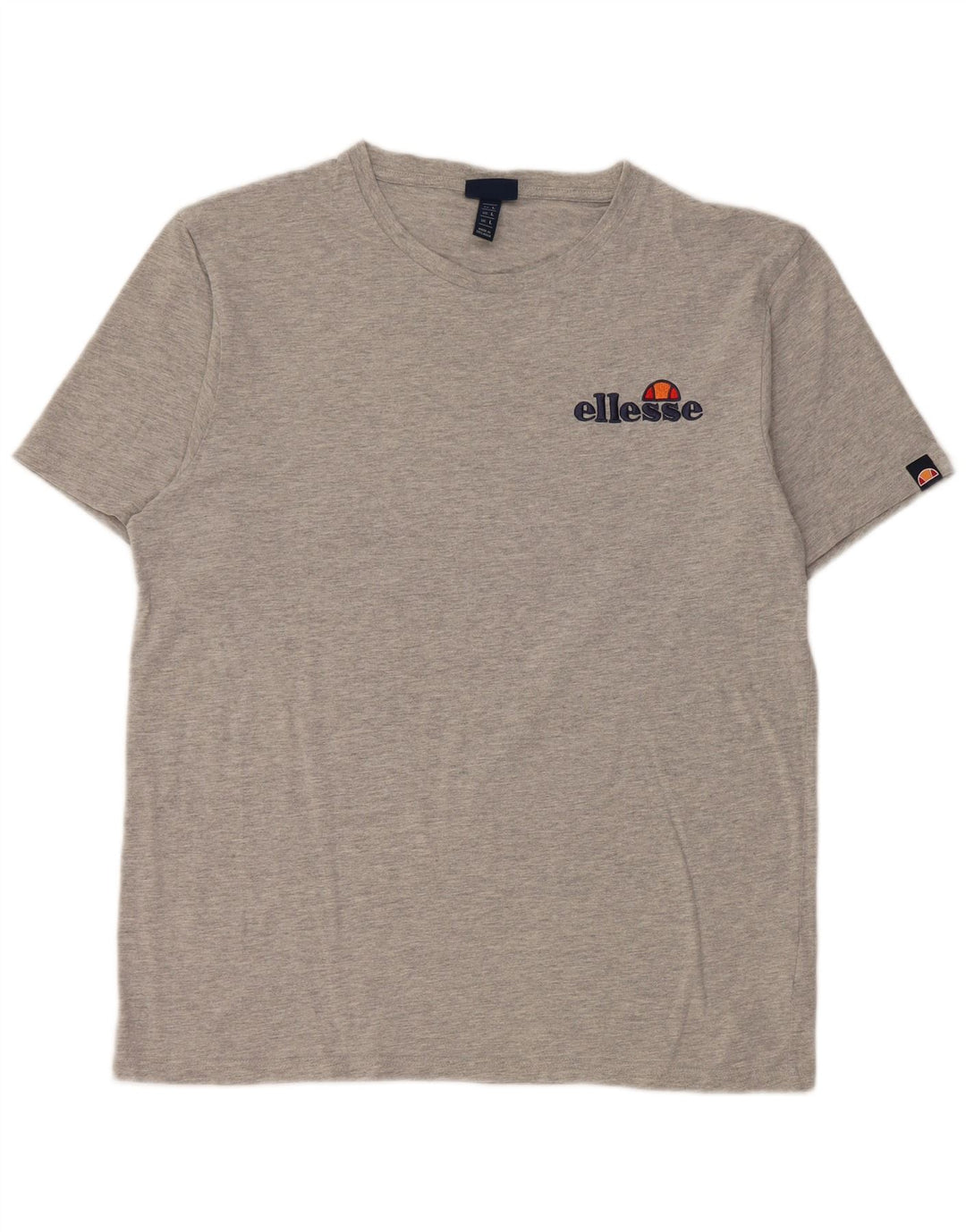 Camiseta masculina Ellesse Top grande algodão manchado cinza