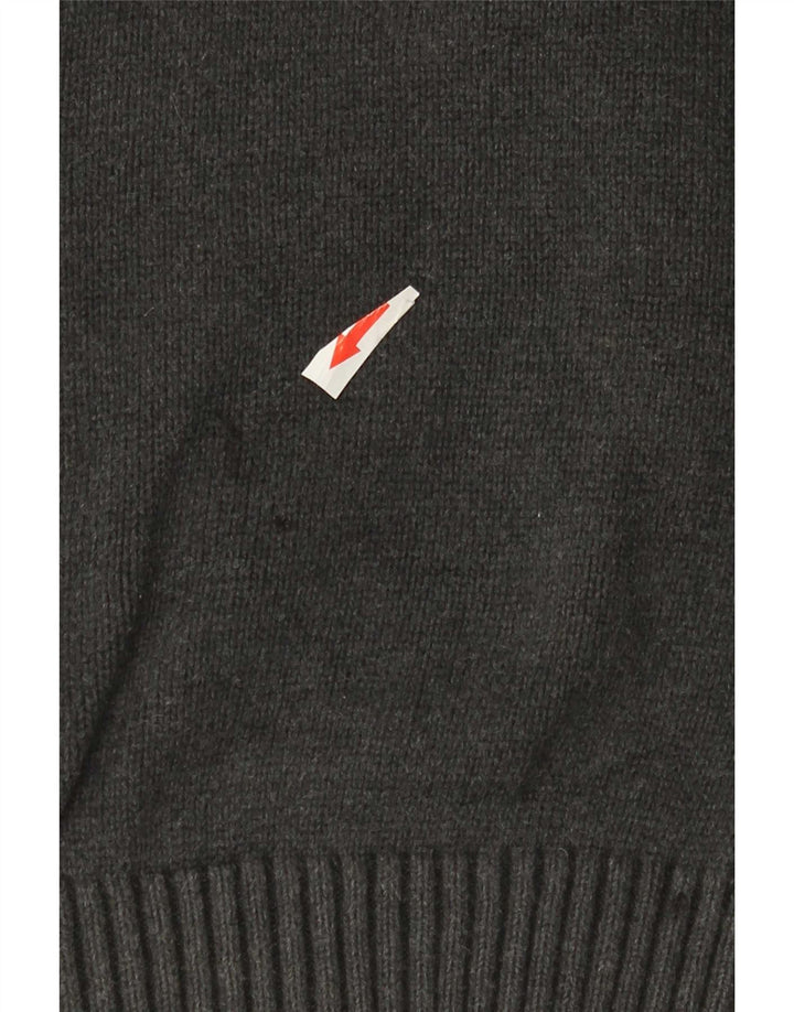Suéter masculino Tommy Hilfiger com gola redonda e algodão cinza médio