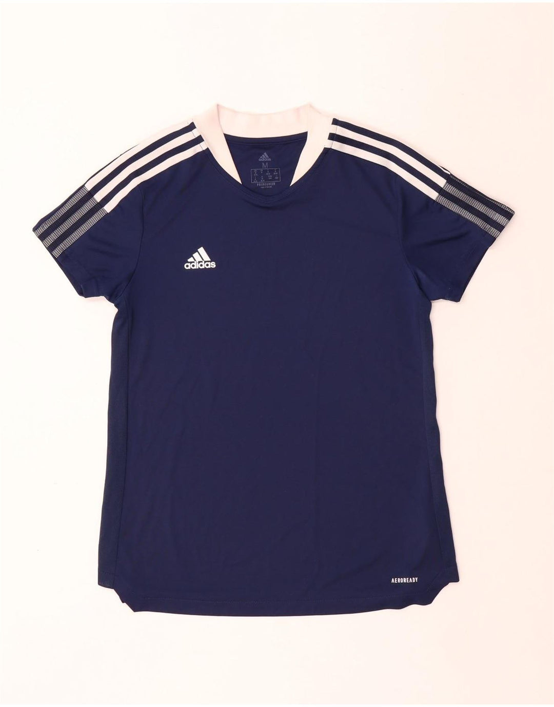 Camiseta Adidas Aeroready Feminina Top UK 12/14 Médio Azul Marinho Poliéster